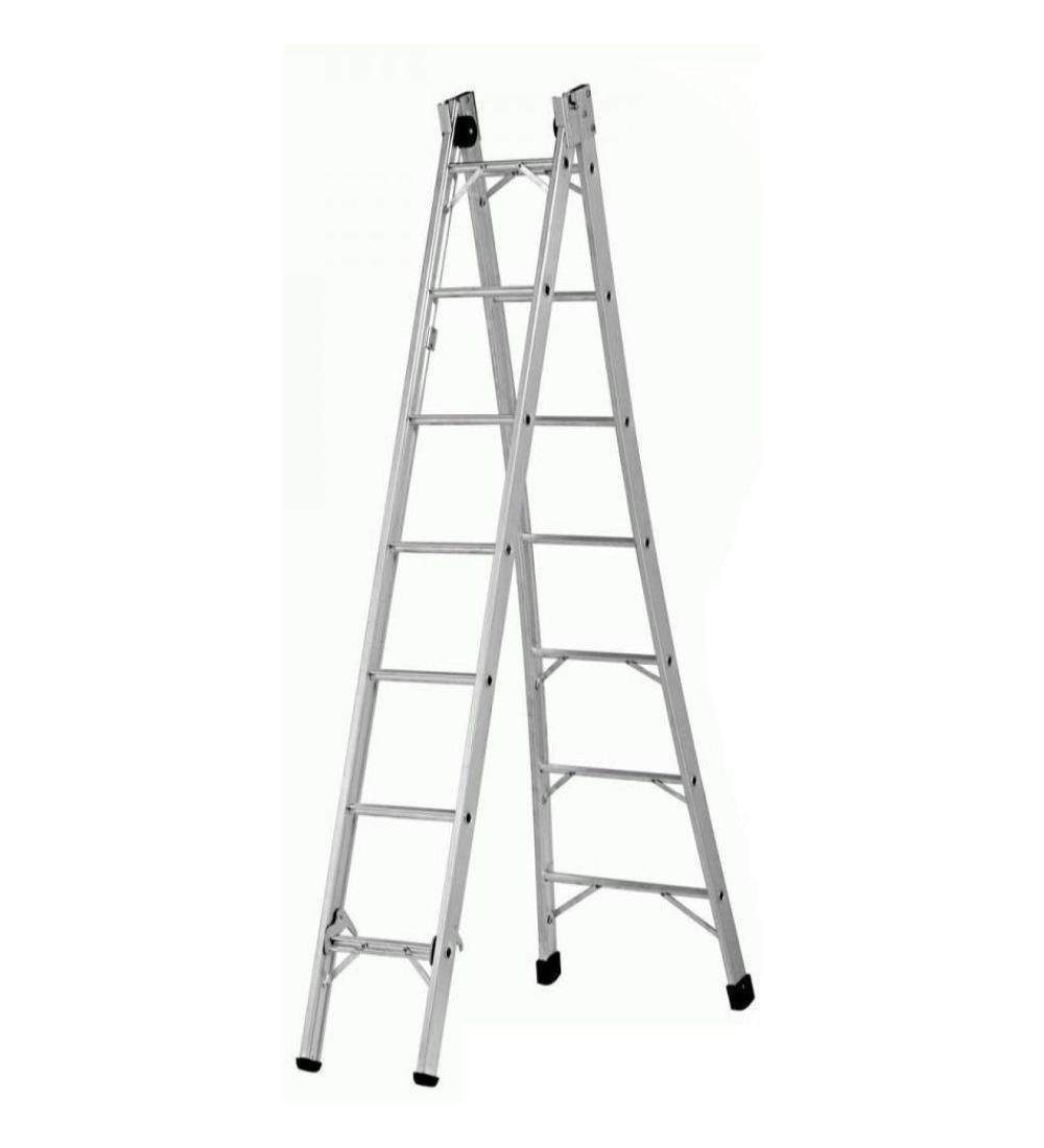 ESCALERA EXTENSIBLE ALUMINIO 2X6 PELDAÑOS ALUSTEP P006